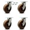Service Caster 12 Inch Heavy Duty High Temp Phenolic Swivel Caster Set with Swivel Locks, 4PK SCC-KP92S1230-PHRHT-BSL-4 - alternate 1